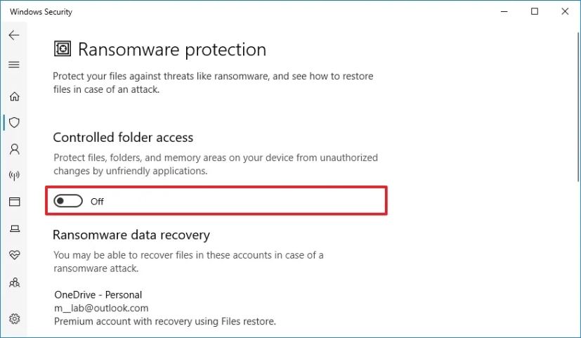Windows 10 désactive les ransomwares