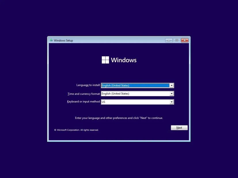 Héritage de l'installation de Windows 11