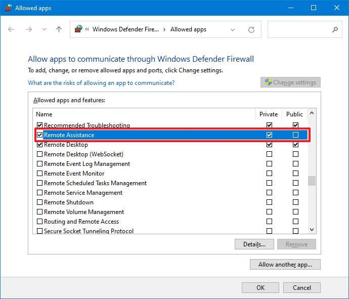 Autoriser les applications via le pare-feu sous Windows 10