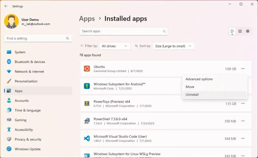 Windows 11 désinstalle les applications en conflit