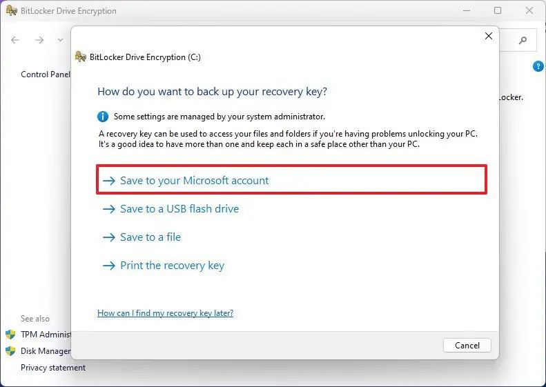 Enregistrez sur votre compte Microsoft