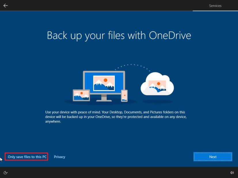 Configuration OOBE OneDrive