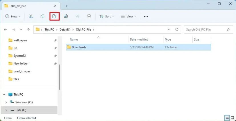 Autorisations de partage de fichiers Windows 11