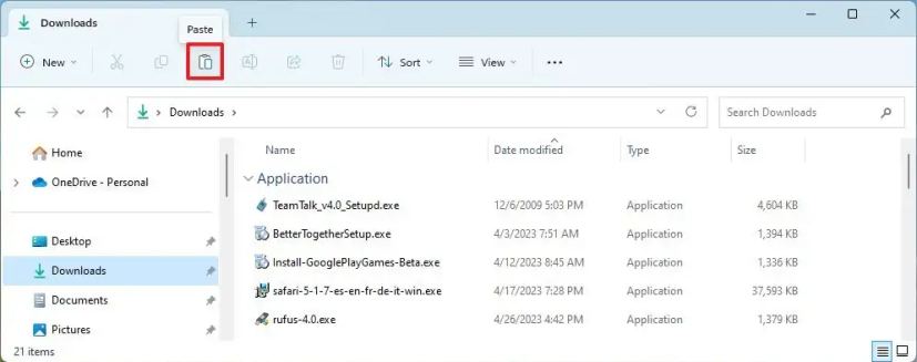 Copier des fichiers OneDrive sur PC