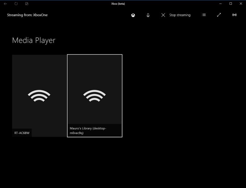 Application Xbox One Media Player avec prise en charge DLNA