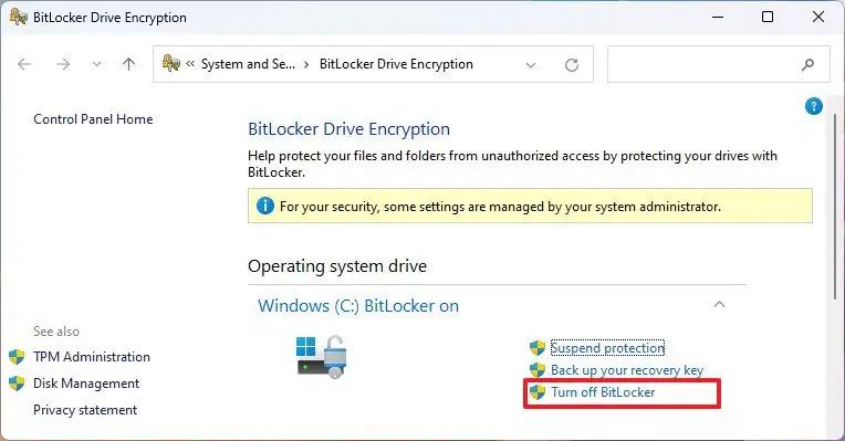 Windows 11 désactive BitLocker