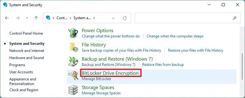 Chiffrement de lecteur BitLocker