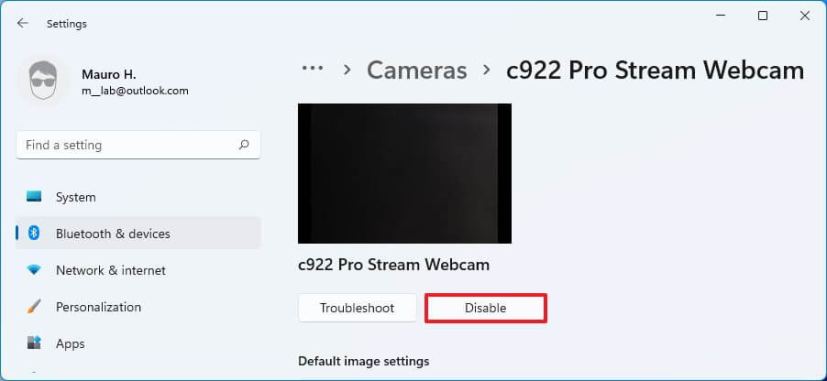 Désactiver la webcam sur Windows 11