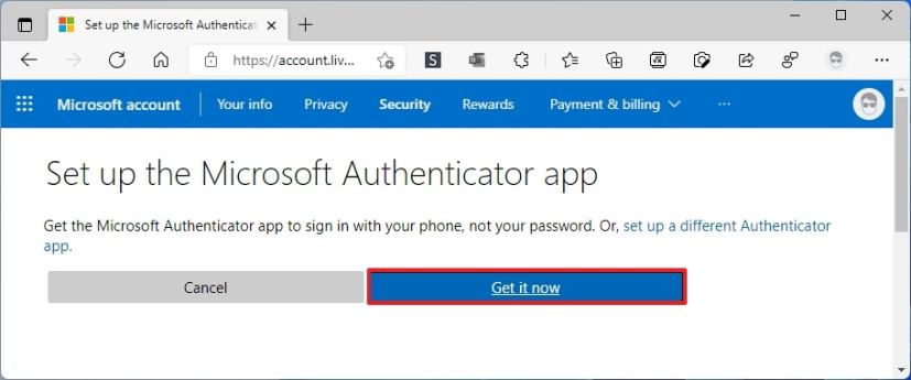 Téléchargez l'application Microsoft Authenticator