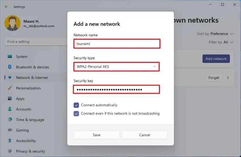 Configuration Wi-Fi