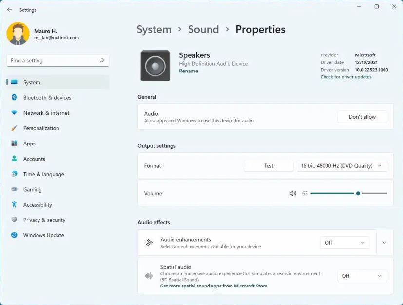 Propriétés sonores