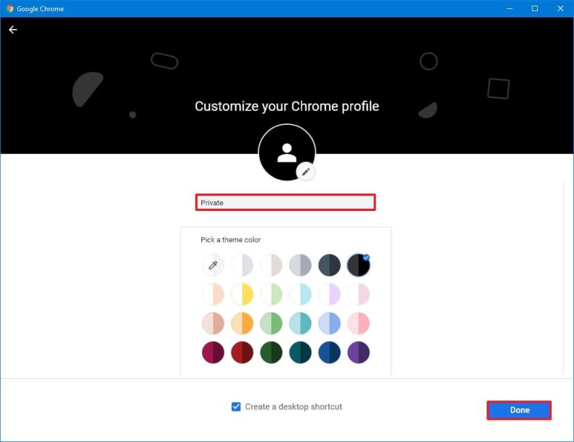 Google Chrome crée un nouveau profil