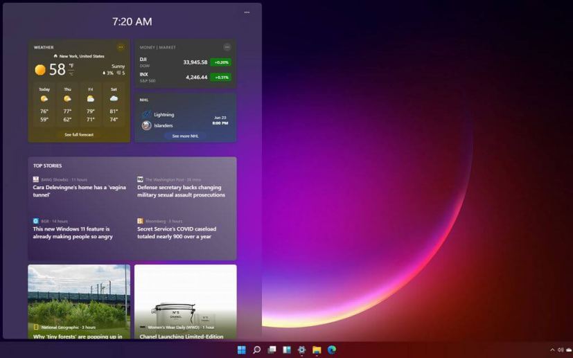 Widgets Windows 11