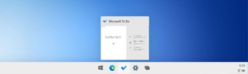 Barre des tâches Windows 10X