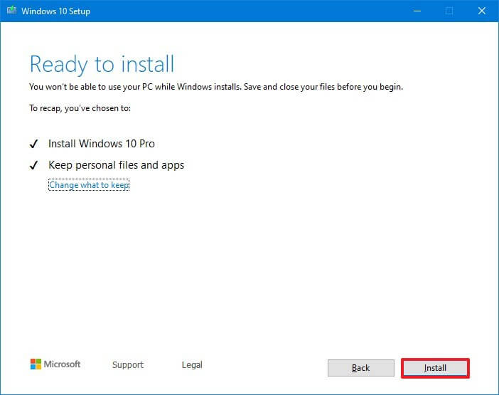 Installation de Windows 10 sans USB