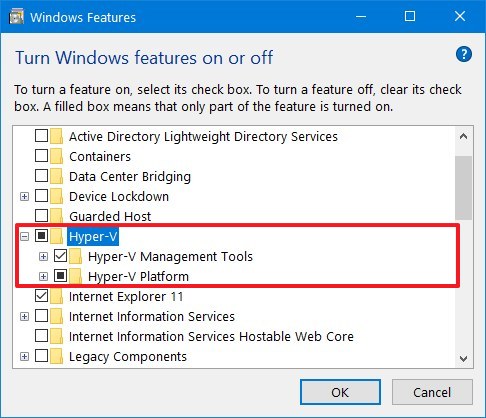 Activer Microsoft Hyper-V sur Windows 10