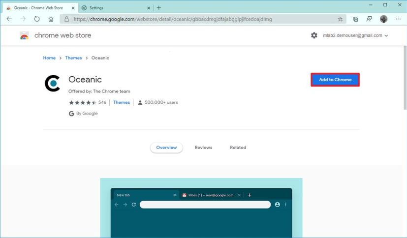 Microsoft Edge installe le thème Chrome