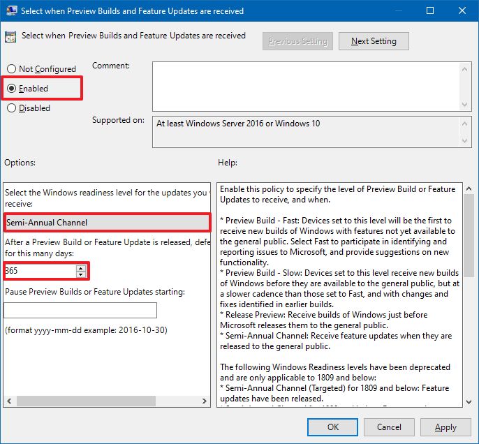 Windows 10 diffère les mises à jour des fonctionnalités