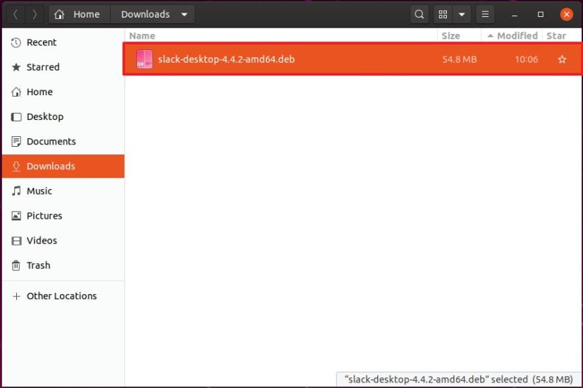 Dossier Téléchargements Ubuntu