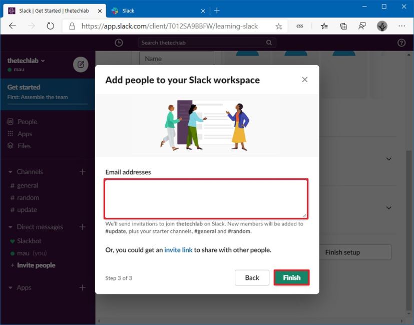 Ajouter plus de personnes à Slack lors de la configuration