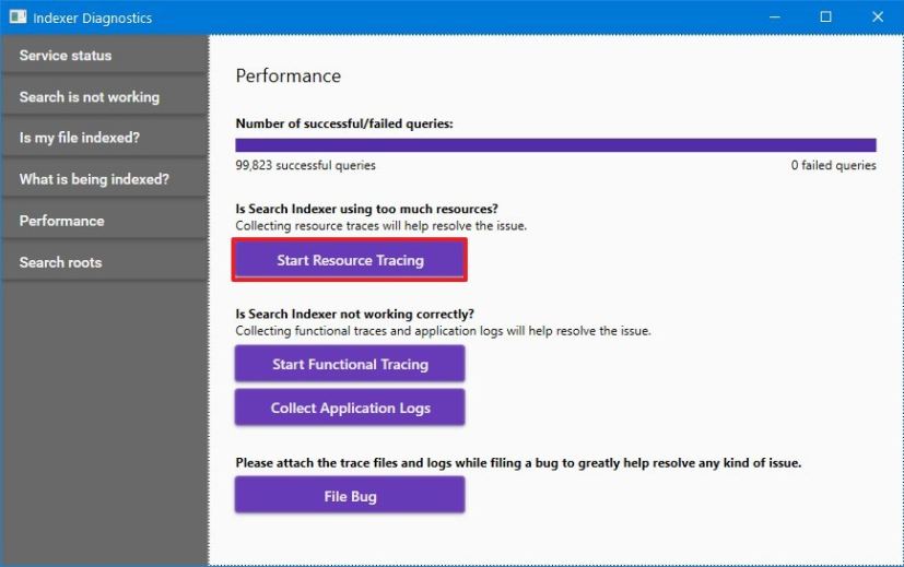 Indexer Diagnostics corrige une utilisation élevée des ressources pour la recherche Windows