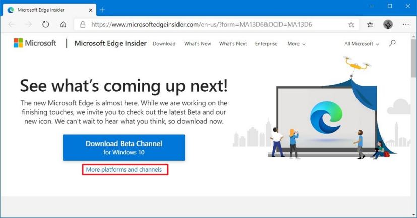 Site Web Microsoft Edge Insider