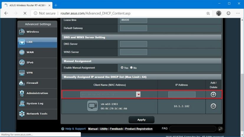 DHCP attribue automatiquement une adresse IP statique