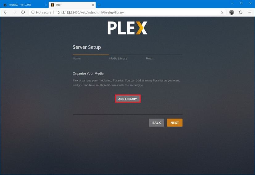 Plex ajouter une option de bibliothèque