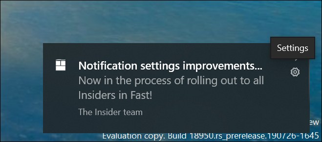 Notifications Toast sur Windows 10 201H1