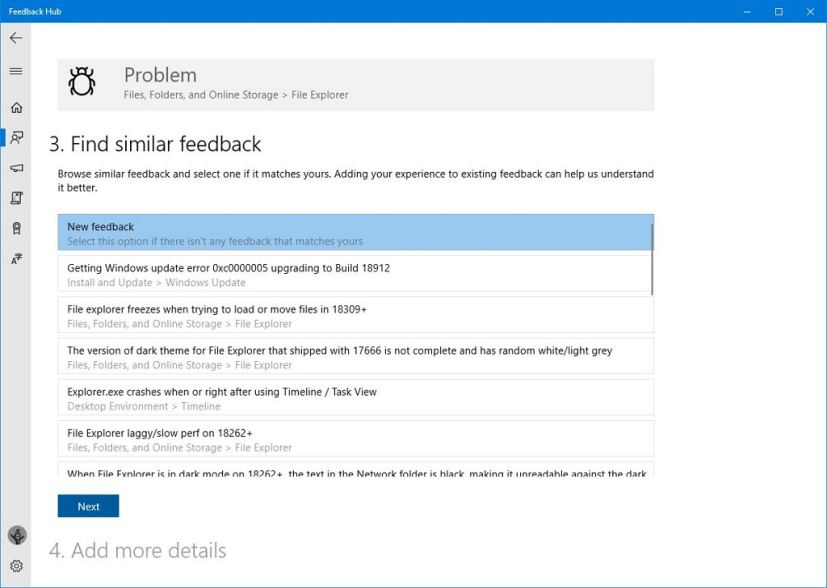 Fonctionnalité de commentaires similaire à Feedback Hub