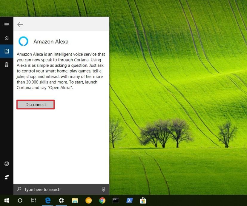 Déconnectez Alexa de Windows 10