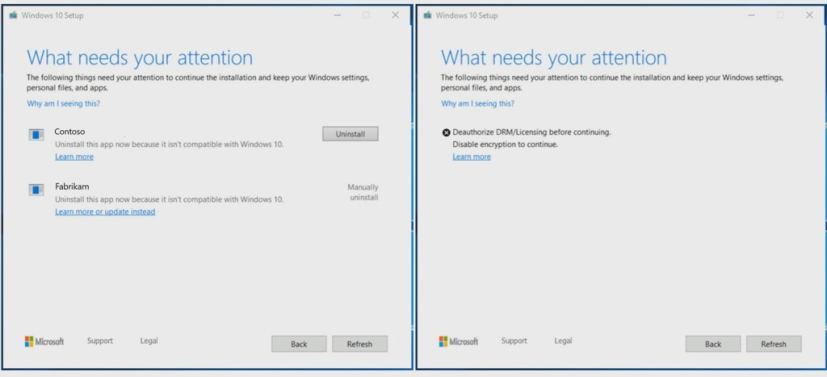 Installation de Windows 10 sur la version 1903 (source de l'image : Microsoft)