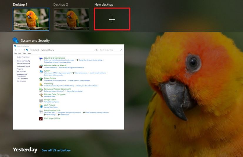 Créer un nouveau bureau virtuel sur Windows 10