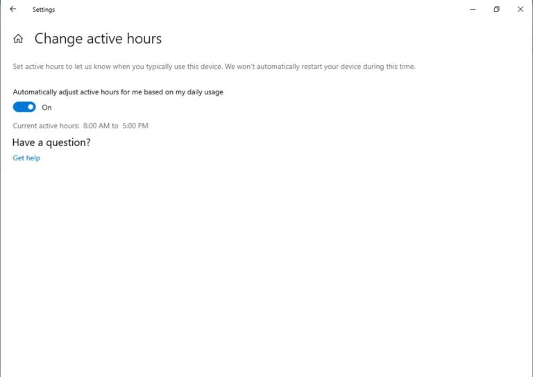 Paramètres automatiques des heures d'activité sur Windows 10