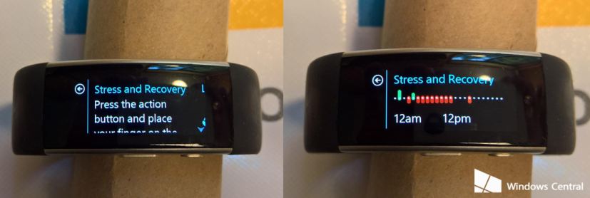 Affichage ECG sur Microsoft Band 3