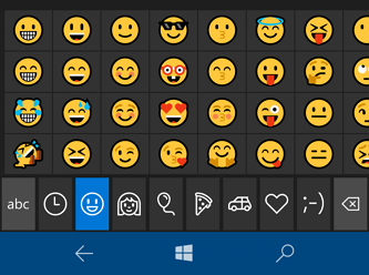 Nouvel emoji pour Windows 10 Mobile build 14322