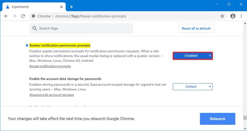 Chrome active une option de messagerie plus silencieuse