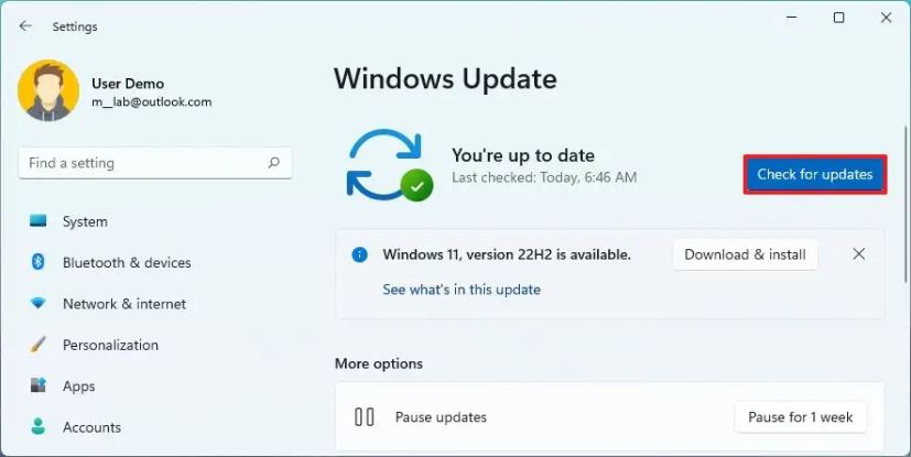 Windows 11 vérifie et installe les mises à jour