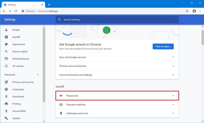 Option de saisie automatique du mot de passe de Google Chrome