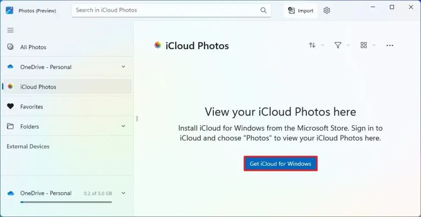 Installation d'iCloud de Windows 11