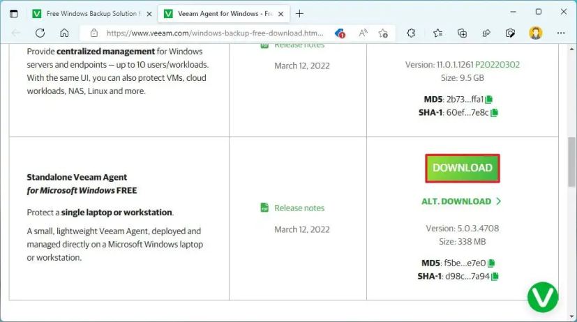 Téléchargement Veeam