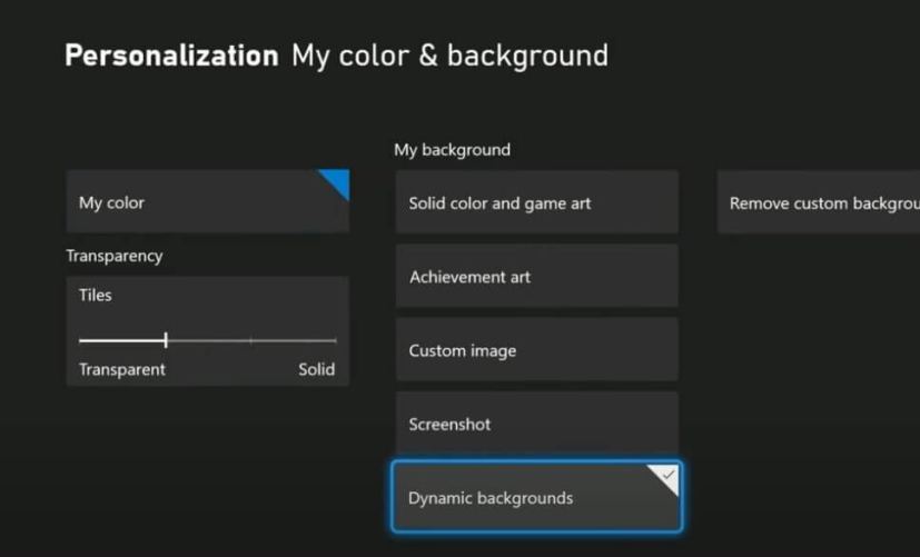 Arrière-plans dynamiques pour Xbox Series X