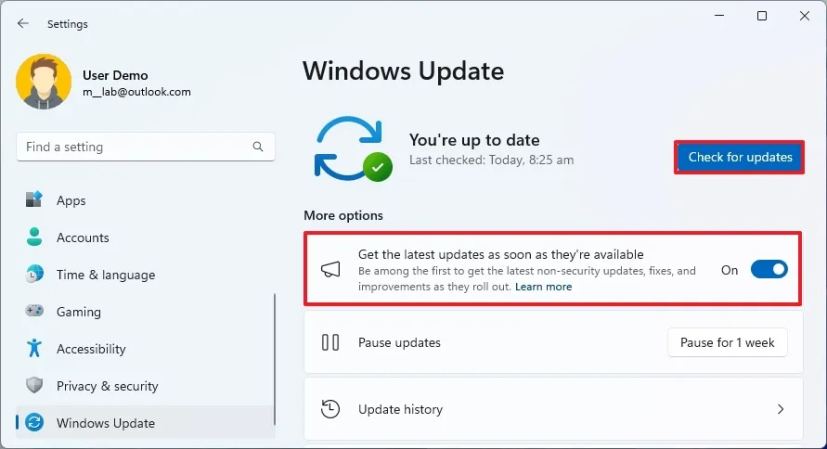 Windows 11 installe la dernière mise à jour