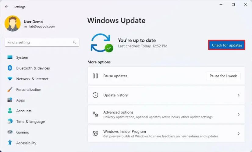 Installation de la mise à jour Windows 11 KB5022913