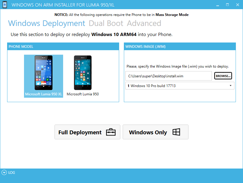 Installez Windows 10 sur ARM sur Lumia 950