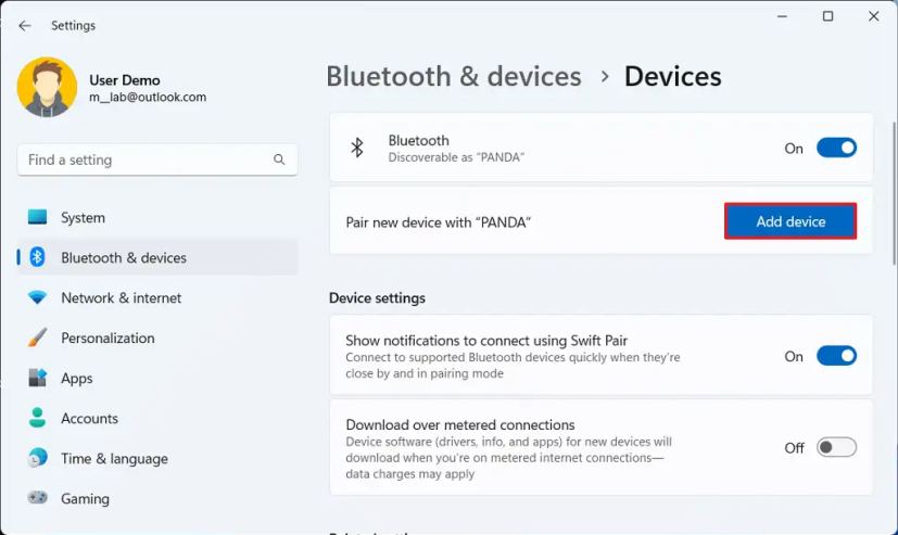 Windows 11 ajoute une souris Bluetooth