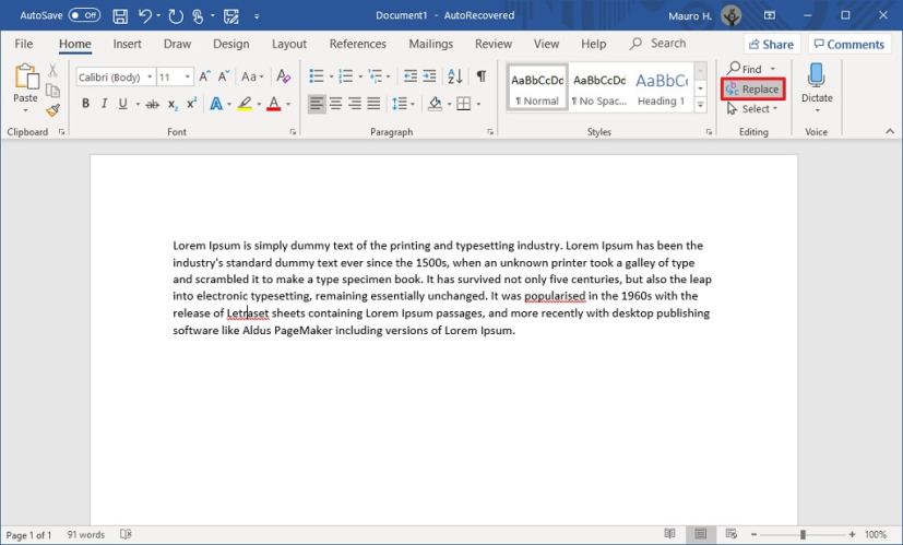 Option de remplacement de Microsoft Word