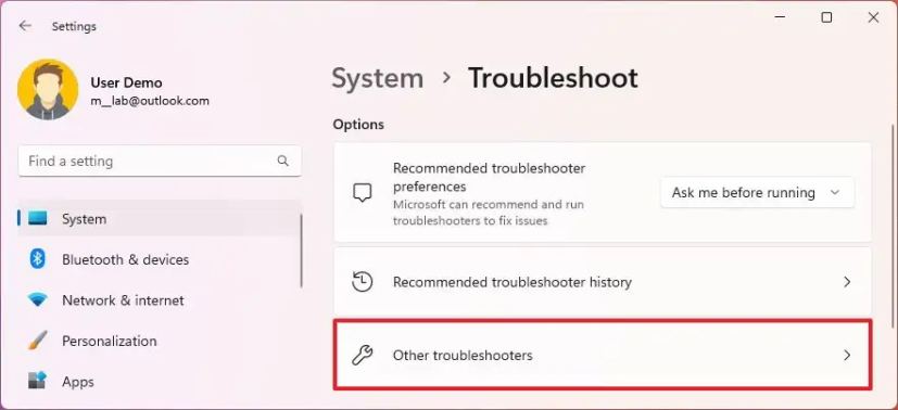 Ouvrir d'autres outils de dépannage