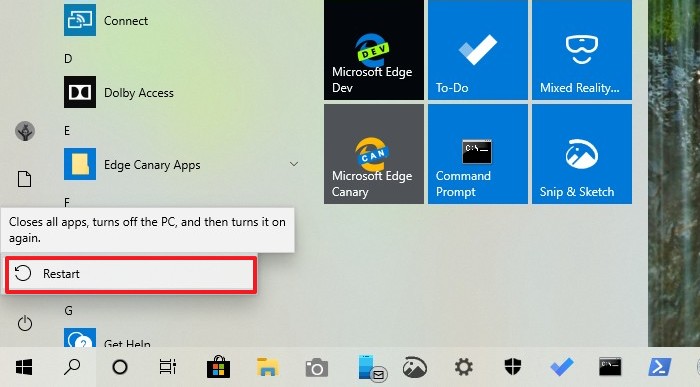 Sortir du mode sans échec en redémarrant Windows 10