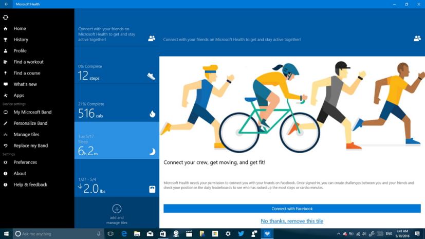 Application Microsoft Health pour PC et tablettes Windows 10